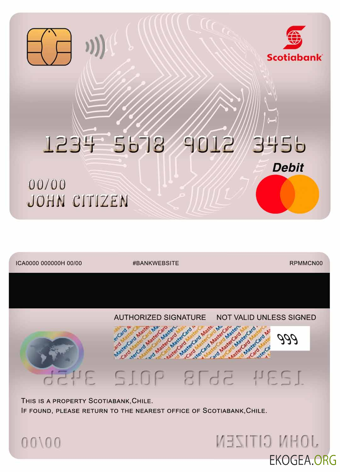 Chili Carte de débit principale de la Banque Scotia